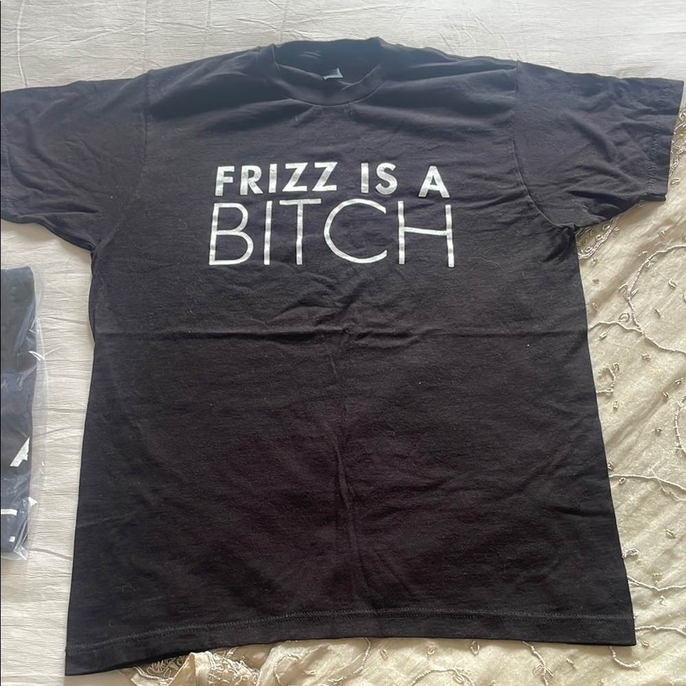 Brazilian Blowout Black T-Shirt Bold White Text UNISEXMen’s size Medium- 2pc